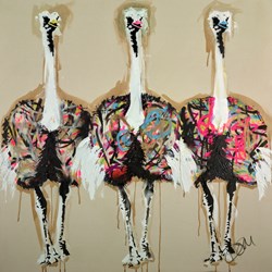 Ladies Night by Dom Pattinson - Original Painting on Box Canvas sized 54x55 inches. Available from Whitewall Galleries